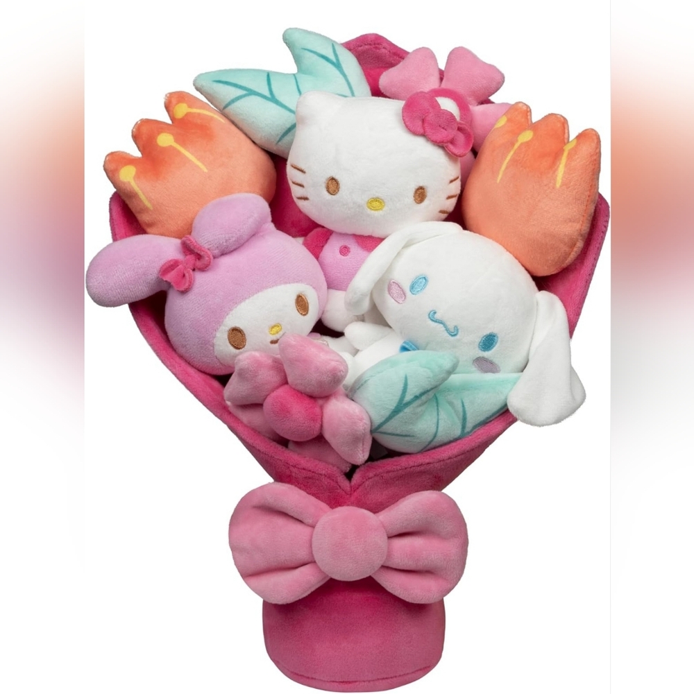 NIB Hello Kitty and Friends - 12 inch Plush Valentines Bouquet